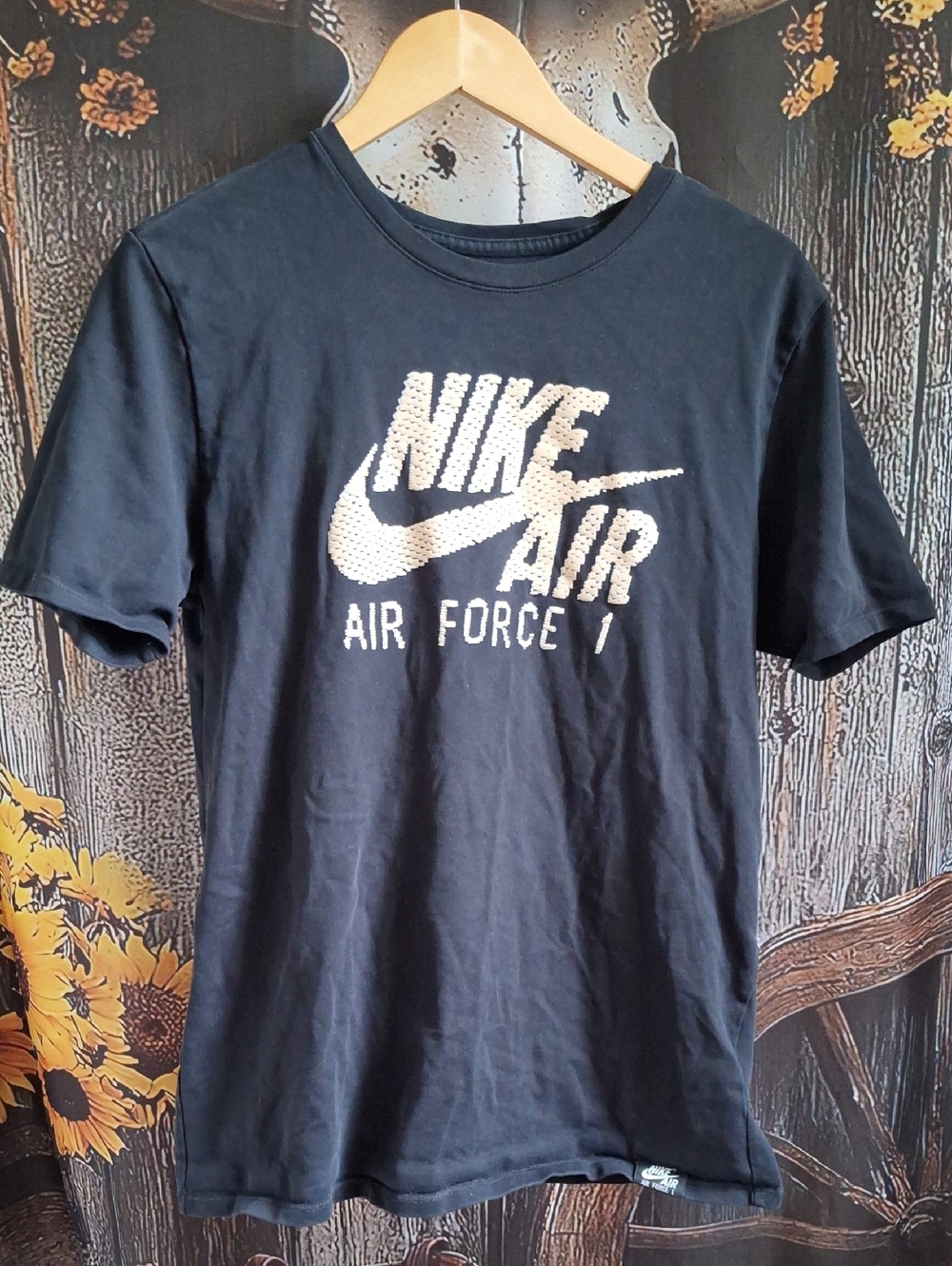Nike Black T-Shirt with White Nike Air Graphic